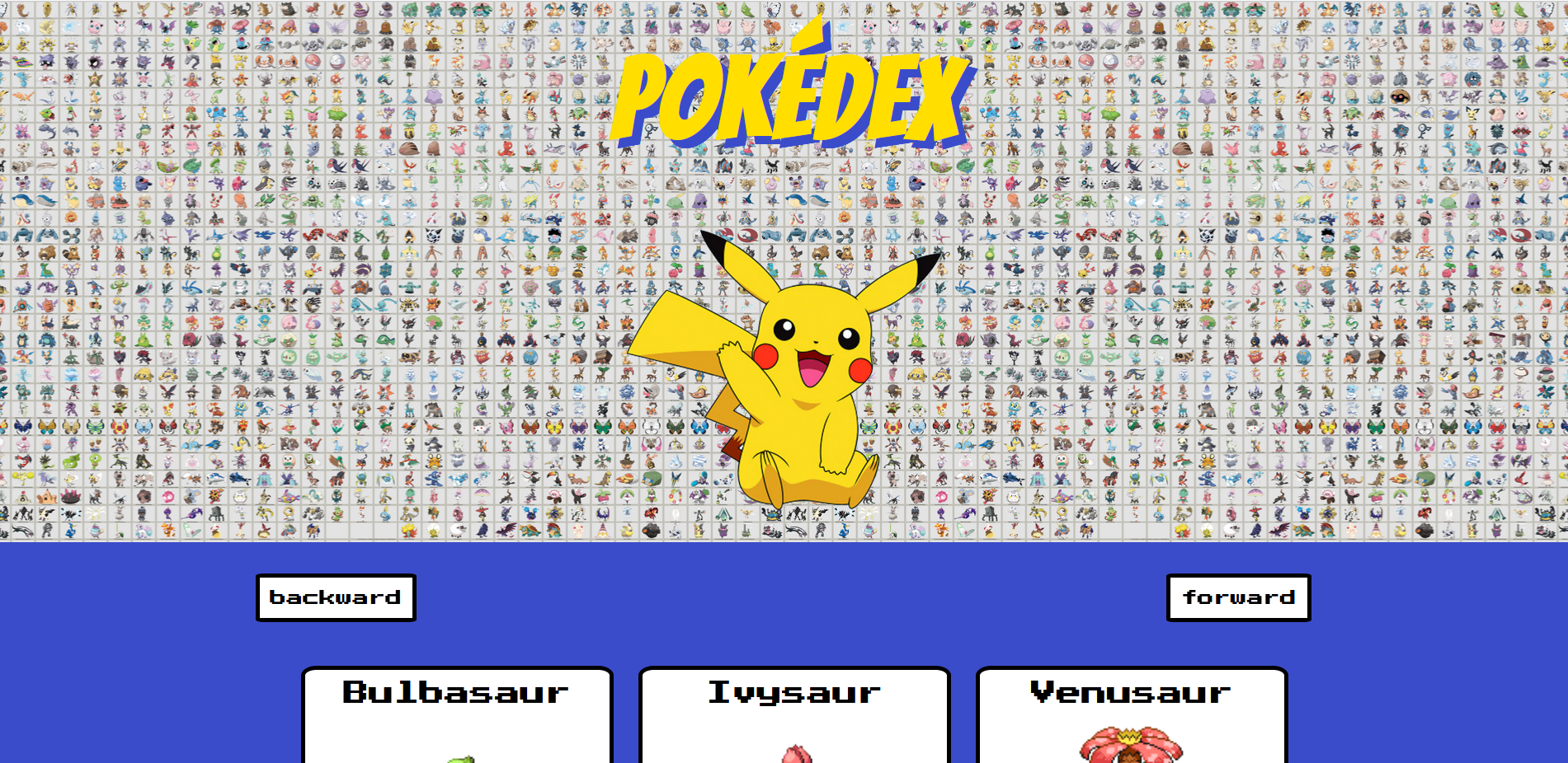 Pokedex landing page